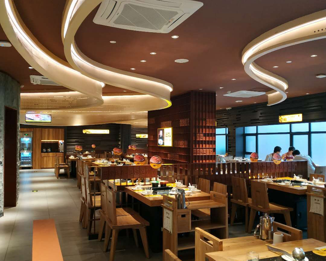 河北邯鄲市叢臺(tái)區(qū)環(huán)球巴奴毛肚火鍋店空調(diào)安裝工程